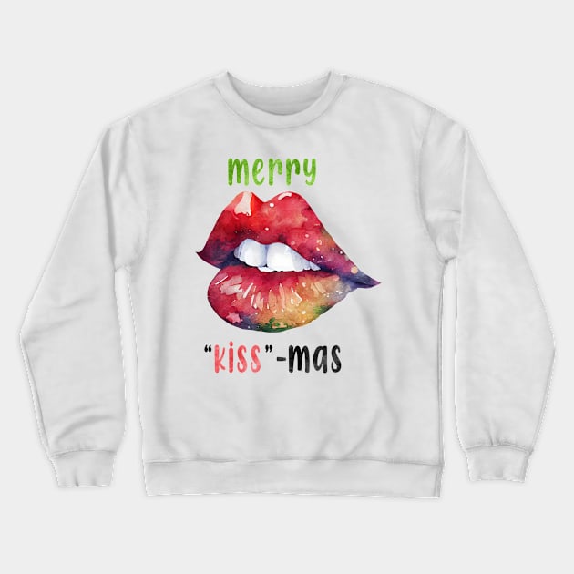 Merry kissmas Crewneck Sweatshirt by MZeeDesigns